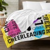 Black Cheerleader Cheer Flannel Blanket