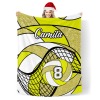Volleyball Yellow Gold Thickened Flannel Blanket