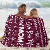 L-BA014-Text I Love You Mom 300dpi 50x70in Burgundy Blanket