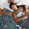 Rustic Dinosaur Forest Prehistoric Personalized Fleece Blanket Throw Blanket