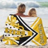 Cheerleader Cheer Yellow Black White Flannel Blanket
