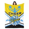 Blue Cheerleader Cheer Love Flannel Blanket