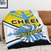 Blue Cheerleader Cheer Love Flannel Blanket