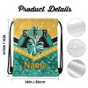 Light Green Gold Cheer Cheerleader Drawstring Backpack