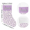 Purple Cow Print Christmas Stocking