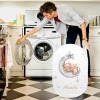 Sleepy Teddy Bear Moon Stars Laundry Basket