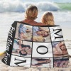 L-005-6 MOM Heart-Black Blanket