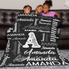 L-004-Text Black Blanket