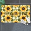 Sunflower Green Plaid Doormat