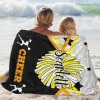 Cheerleaders Cheer Black Flannel Blanket
