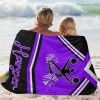 Cheerleader Cheer Purple Flannel Blanket
