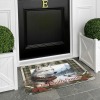 Winter Wolf Plaid Doormat