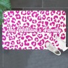 Deep Pink Leopard Print Doormat