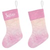 Pink Print Christmas Stocking