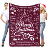 B-BA006 Christmas-Burgundy Blanket
