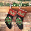 Red Green Plaid Bear Christmas Stocking