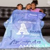 L-004-Text Blue Blanket