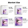 Gymnastics Purple Flannel Blanket