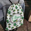 Green Tractor Truck Drawstring Backpack