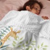 Palm Leaves Safari Animals Minky Blanket