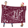 B-BA006 Christmas-Burgundy Blanket
