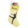 Gymnastics Yellow Christmas Stocking