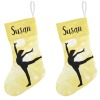 Gymnastics Yellow Christmas Stocking