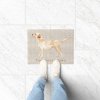 Personalized Yellow Lab Silhouette Doormat Drainage pad