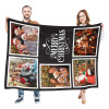 QH-235-5 Merry Christmas Black Blanket