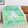 L-004-Text Green Blanket