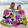 Black Cheerleader Cheer Flannel Blanket