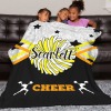 Cheerleaders Cheer Black Flannel Blanket