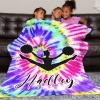 Cheerleader Girl Tie Dye Flannel Blanket