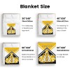 Cheerleader Cheer Yellow Black White Flannel Blanket