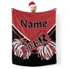 Cheer Deep Red Cheerleaders Thickened Flannel Blanket