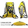 Yellow Gold Volleyball Drawstring Backpack