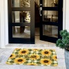 Sunflower Green Plaid Doormat