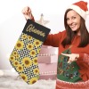 Sunflower Plaid Christmas Stocking