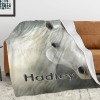Watercolor Horse Flannel Blanket