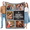 QH-235-5 Merry Christmas Black Blanket