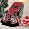 Cheer Deep Red Cheerleaders Thickened Flannel Blanket
