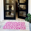 Deep Pink Leopard Print Doormat