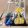Cheerleader Cheer Yellow Black White Drawstring Backpack