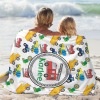 Colorful Trucks Flannel Blanket