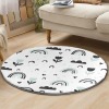 Cute Green Rainbow Round Floor Mat