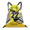 Yellow Gold Volleyball Drawstring Backpack