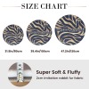 Zebra Stripe Yellow Round Floor Mat