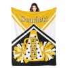 Cheerleader Cheer Yellow Black White Flannel Blanket