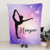 Gymnastics Purple Flannel Blanket