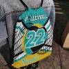 Turquoise Gold Volleyball Drawstring Backpack